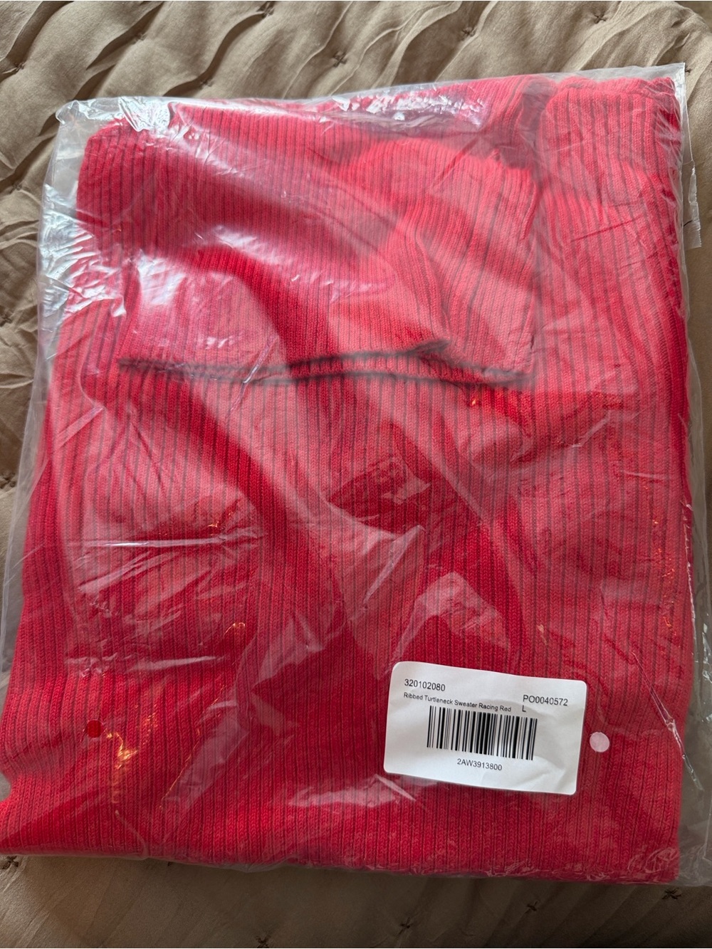 Boston Proper Red Ribbed Sweater - Packaged - Picture 2 of 3